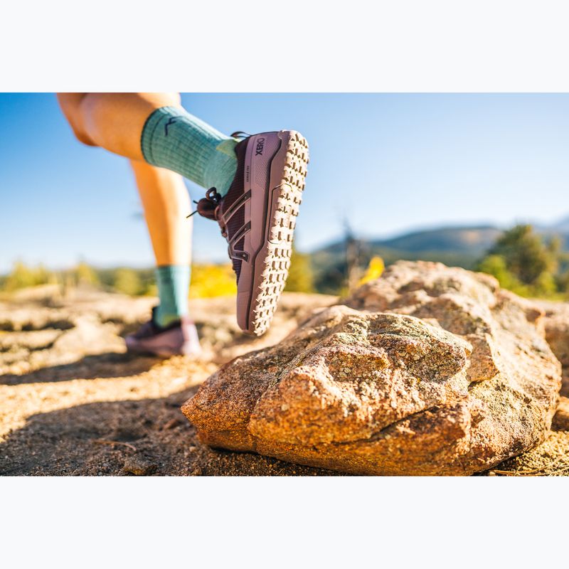 Women's barefoot shoes Xero Shoes Scrambler Trail Low WP Plum perfect/sage purple 17