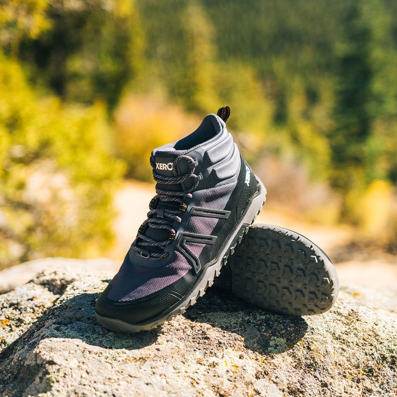 Men's barefoot shoes Xero Shoes Scrambler Trail Mid Asphalt/Black 7
