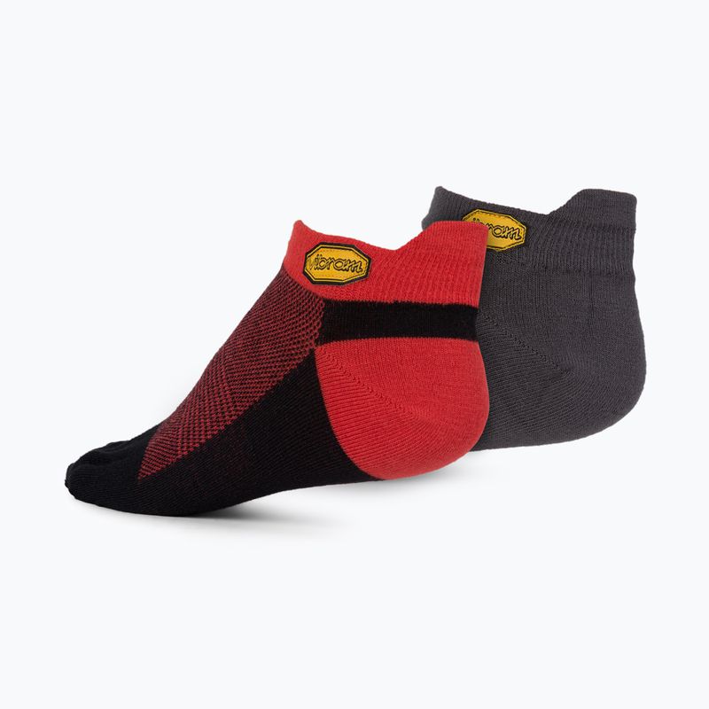 Vibram Fivefingers Athletic No-Show socks 2 pairs colour S21N35PS 2