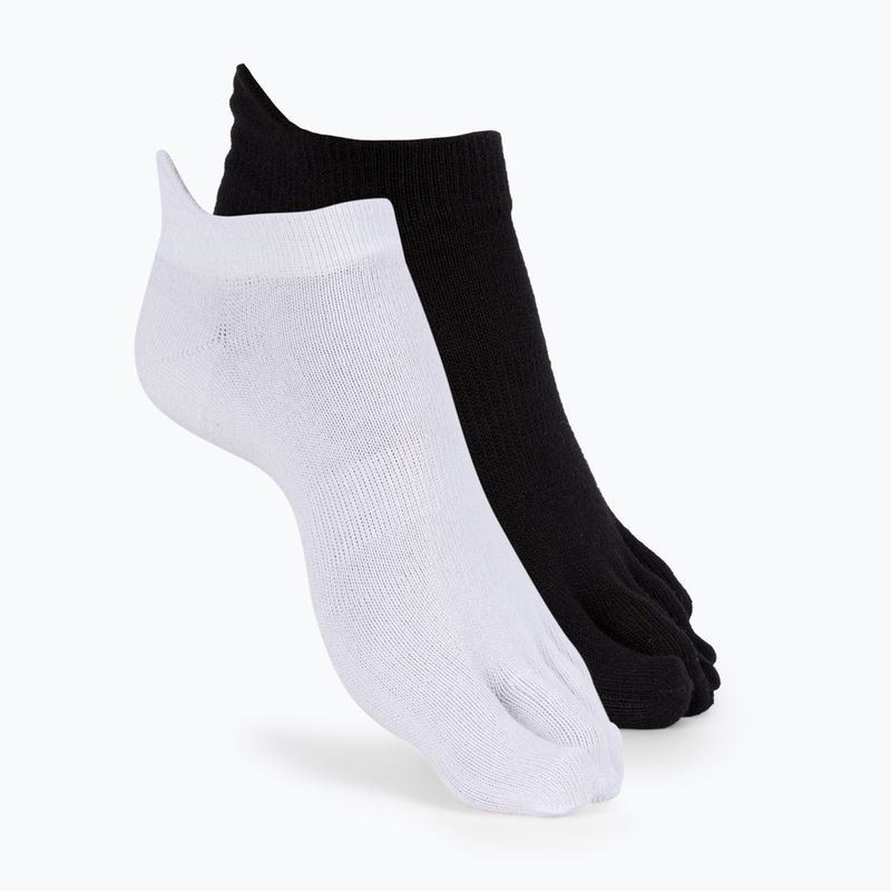 Vibram Fivefingers Athletic No-Show socks 2 pairs black and white S15N12PS