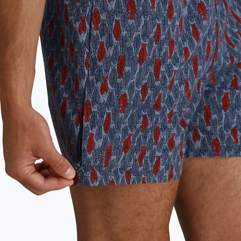 Men's Royal Robbins All-In navy fish pt shorts 5