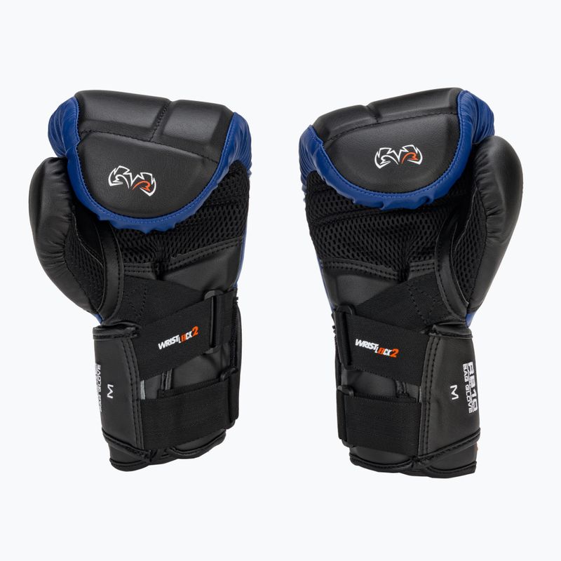 Rival RB10 Intelli-Shock Bag boxing gloves black/blue 3