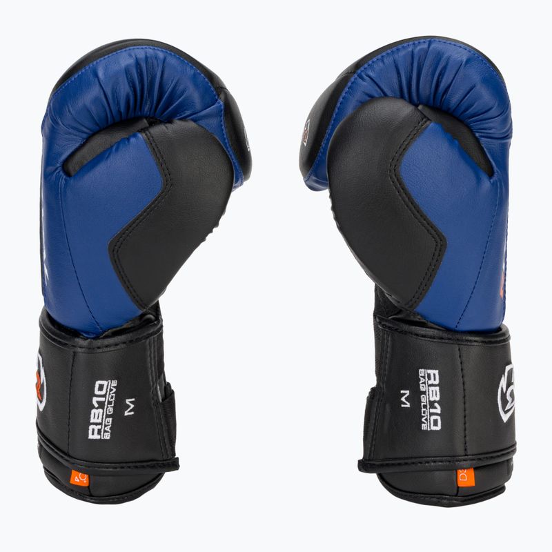 Rival RB10 Intelli-Shock Bag boxing gloves black/blue 4