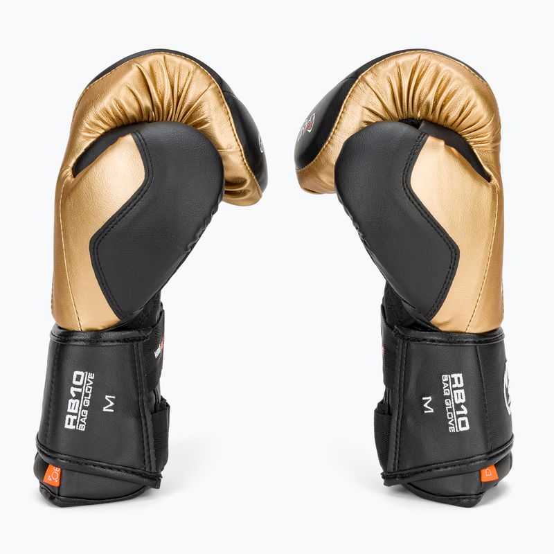 Rival RB10 Intelli-Shock Bag boxing gloves black/gold 4