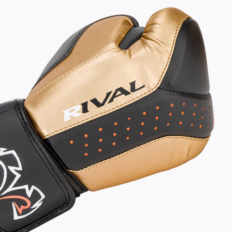 Rival RB10 Intelli-Shock Bag boxing gloves black/gold 5