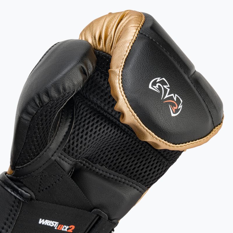 Rival RB10 Intelli-Shock Bag boxing gloves black/gold 7