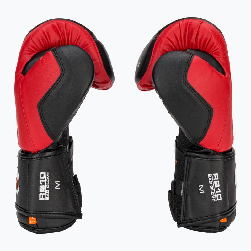 Rival RB10 Intelli-Shock Bag boxing gloves black/red 4