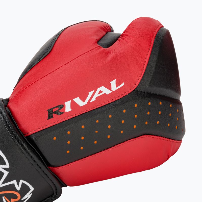 Rival RB10 Intelli-Shock Bag boxing gloves black/red 5