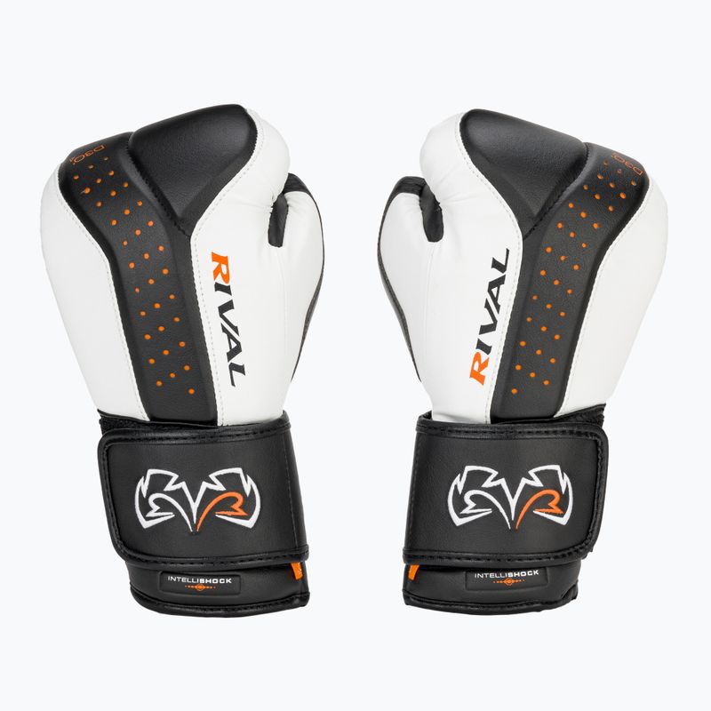 Rival RB10 Intelli-Shock Bag black/white boxing gloves 2