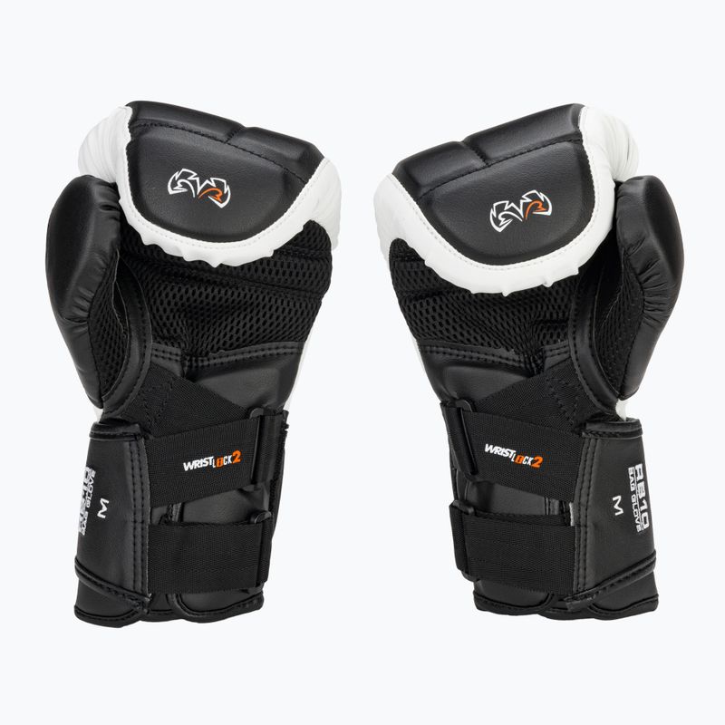 Rival RB10 Intelli-Shock Bag black/white boxing gloves 3