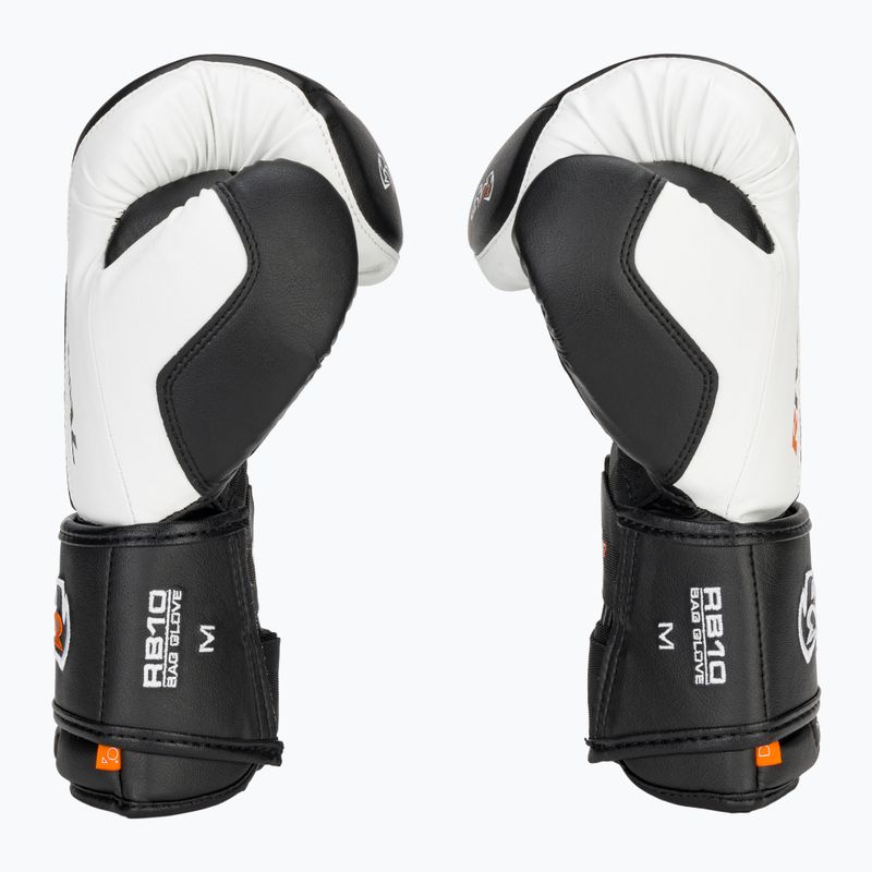 Rival RB10 Intelli-Shock Bag black/white boxing gloves 4