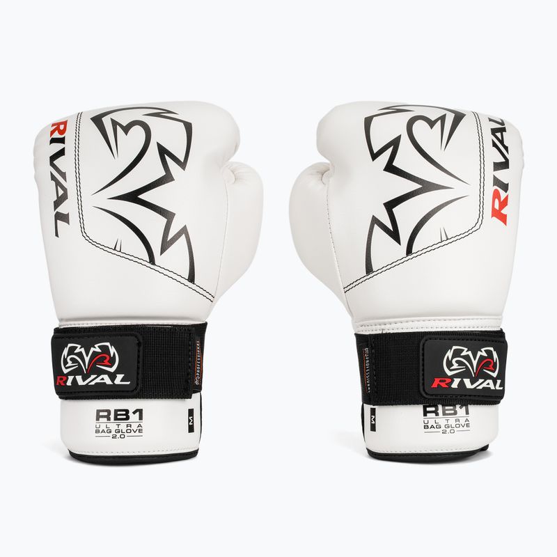 Boxing gloves Rival RB1 Ultra Bag 2.0 white 2