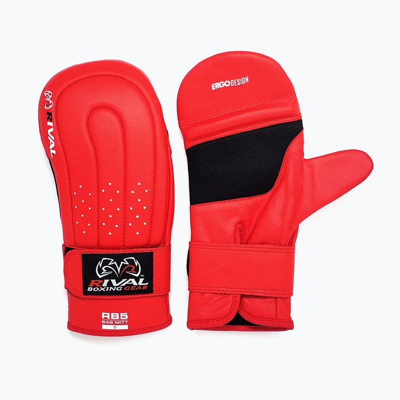 Rival RB5 Bag Mitts boxing gloves red