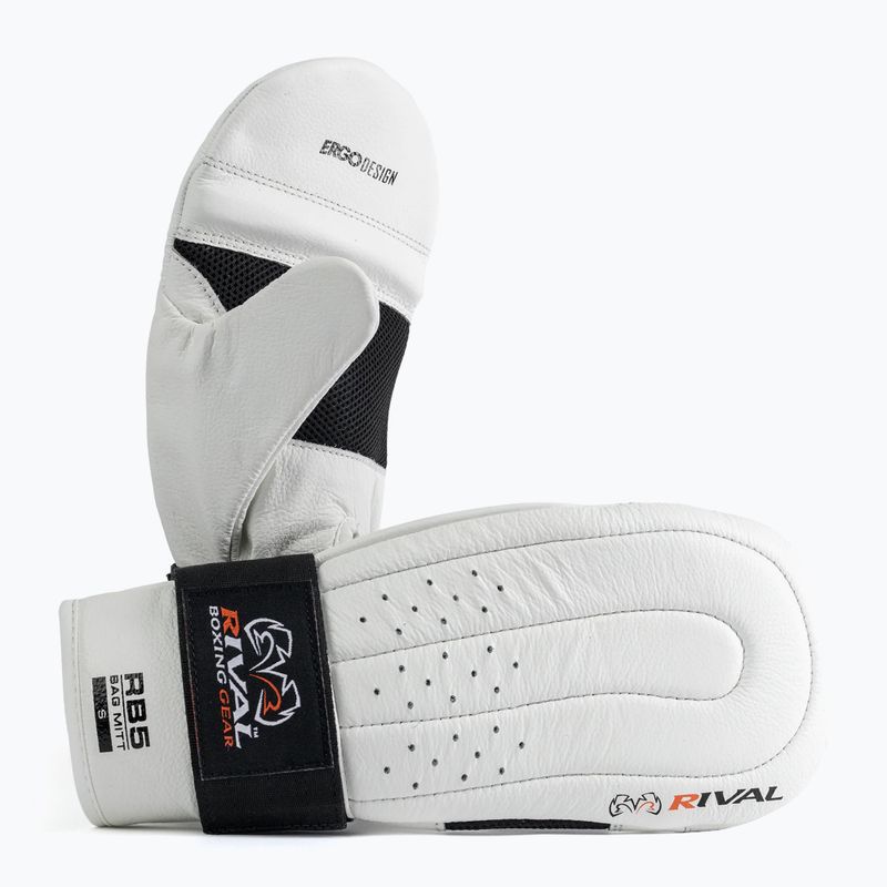 Boxing gloves Rival RB5 Bag Mitts white/black 2