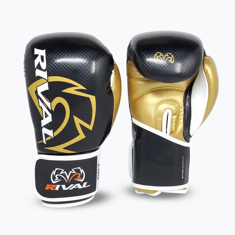 Rival RB7 Fitness Plus Bag black/gold boxing gloves