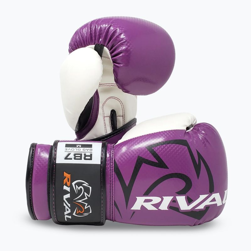 Rival RB7 Fitness Plus Bag purple/white boxing gloves 3
