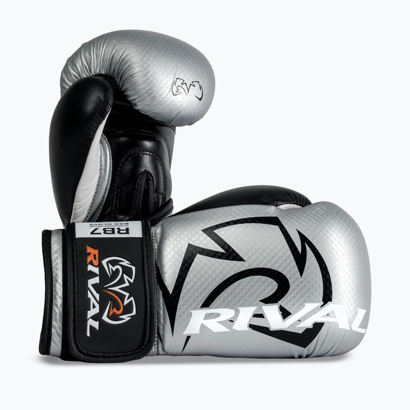 Boxing gloves Rival RB7 Fitness Plus Bag silver/black 2