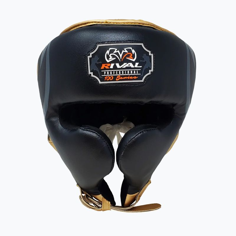 Rival RHG100 Professional boxing helmet headgear black/gold 2