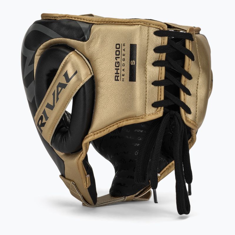 Rival RHG100 Professional boxing helmet headgear black/gold 3