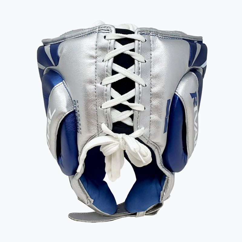 Rival RHG100 Professional Headgear blue/silver boxing helmet 3