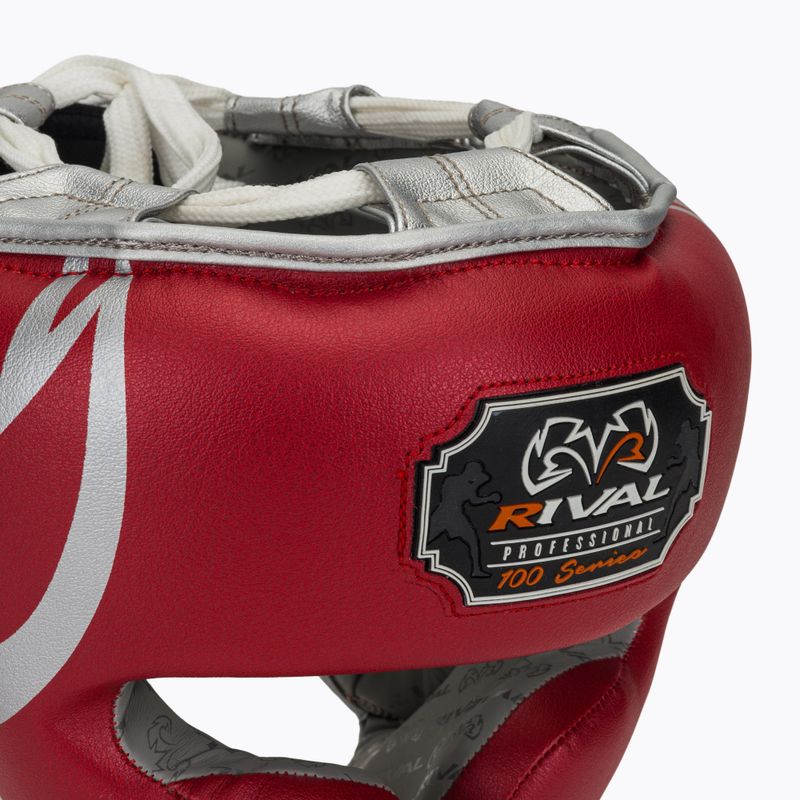 Boxing helmet Rival RHG100 Professional Headgear red/silver/grey 4