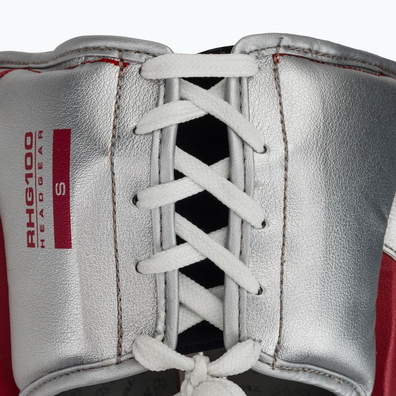 Boxing helmet Rival RHG100 Professional Headgear red/silver/grey 5