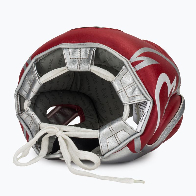 Boxing helmet Rival RHG100 Professional Headgear red/silver/grey 6
