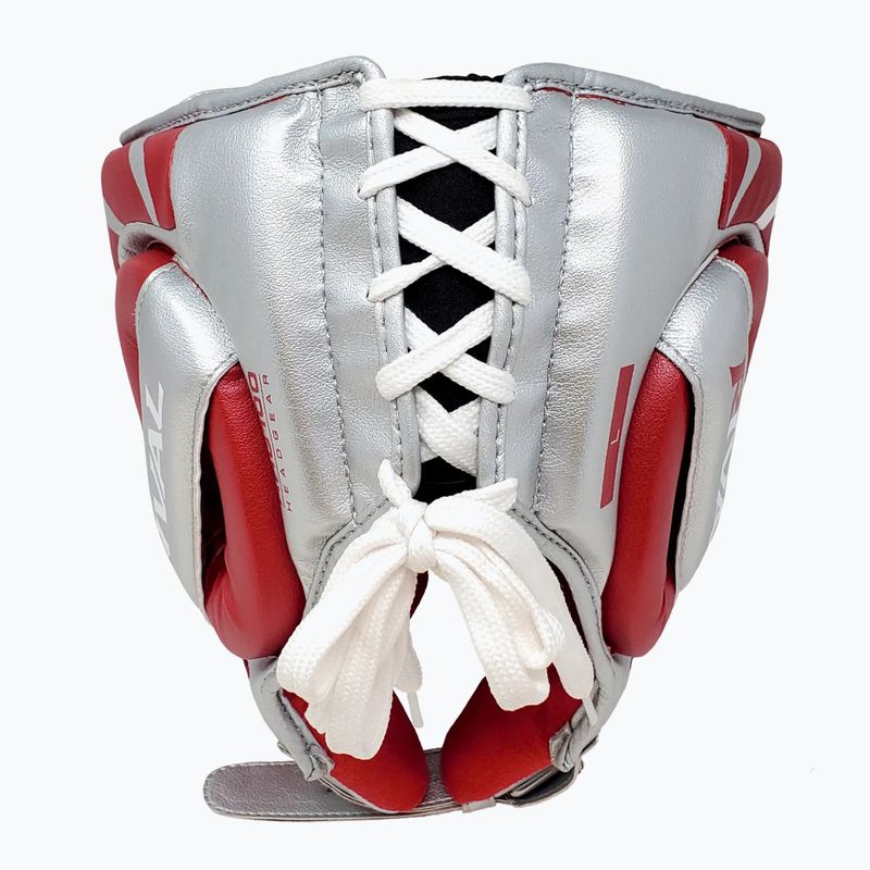 Boxing helmet Rival RHG100 Professional Headgear red/silver/grey 3