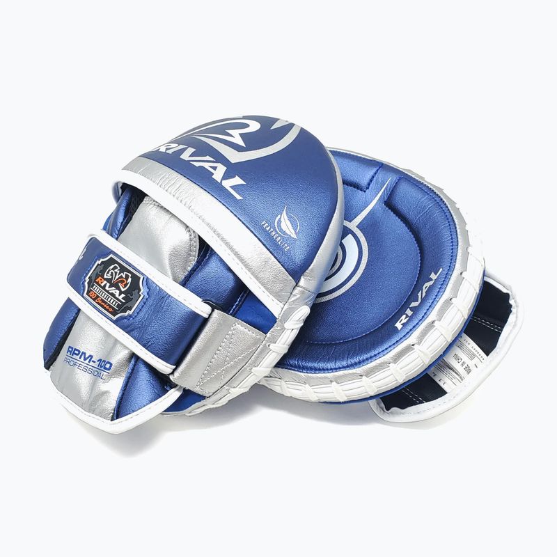 Rival Professional Punch Mitts blue/silver trainer paws 3