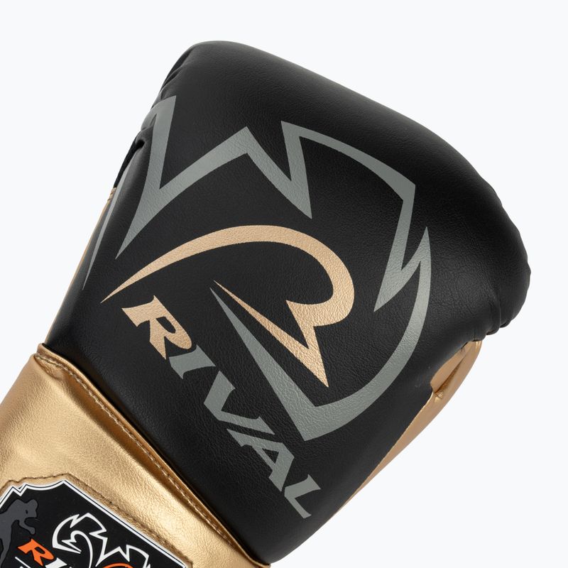 Rival RS100 Professional black/gold boxing gloves 5