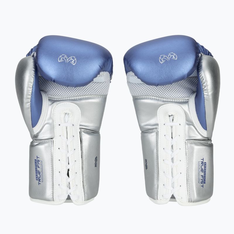 Rival RS100 Professional blue/silver boxing gloves 3
