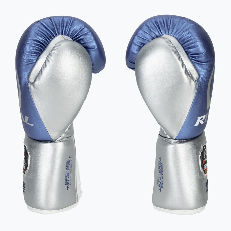 Rival RS100 Professional blue/silver boxing gloves 4