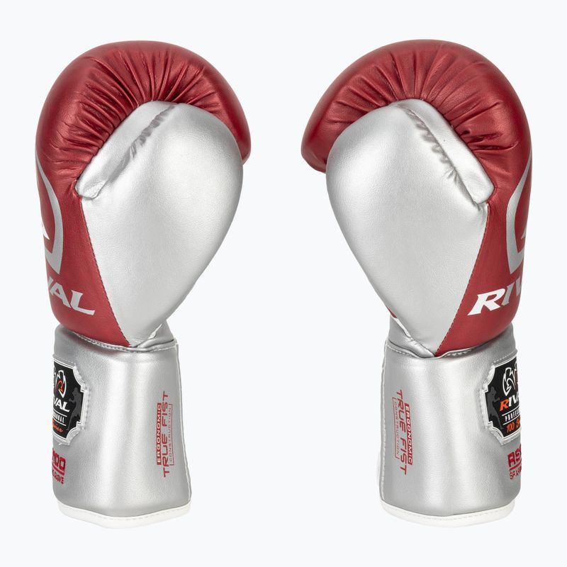 Boxing gloves Rival RS100 Professional red/silver 4