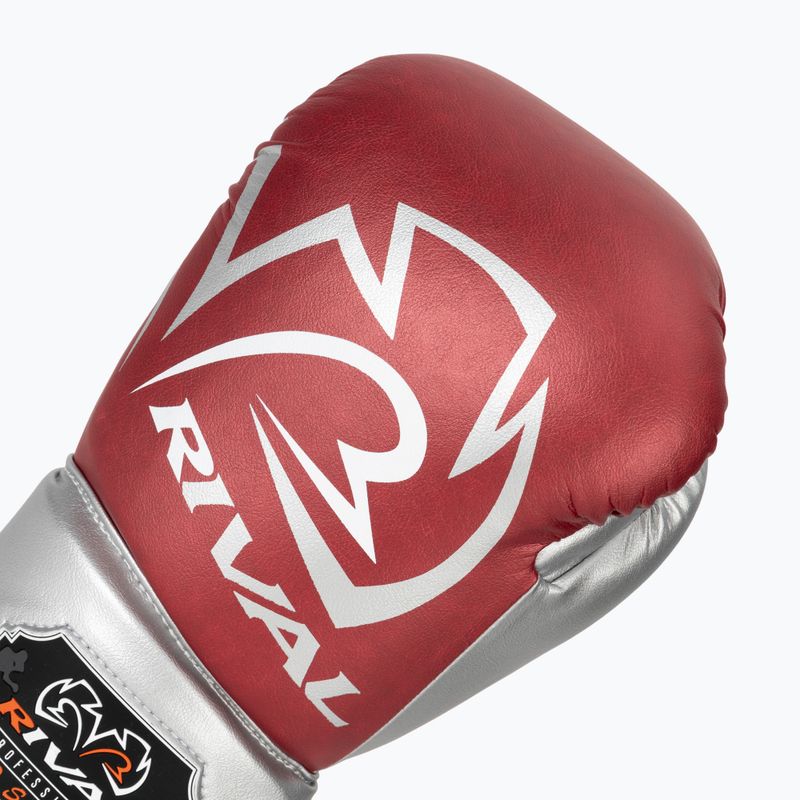 Boxing gloves Rival RS100 Professional red/silver 5