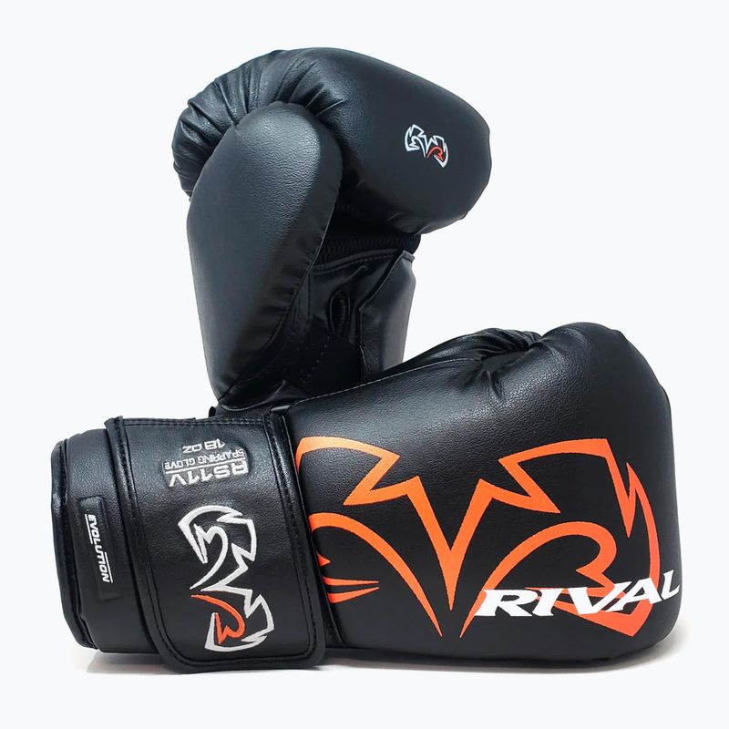 Rival RS11V Professional black boxing gloves