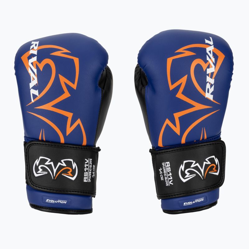 Rival RS11V Professional blue boxing gloves 2