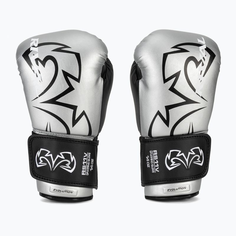 Rival RS11V Professional silver boxing gloves 2