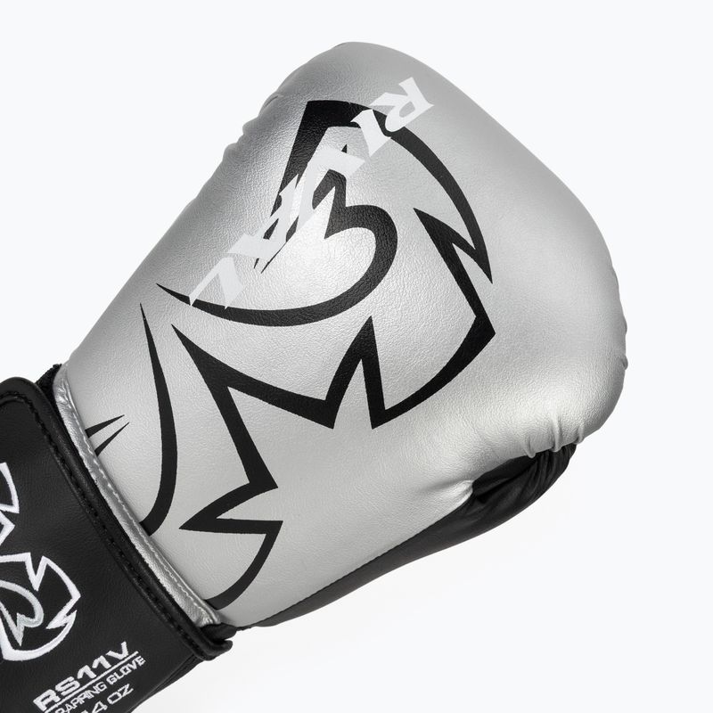 Rival RS11V Professional silver boxing gloves 5