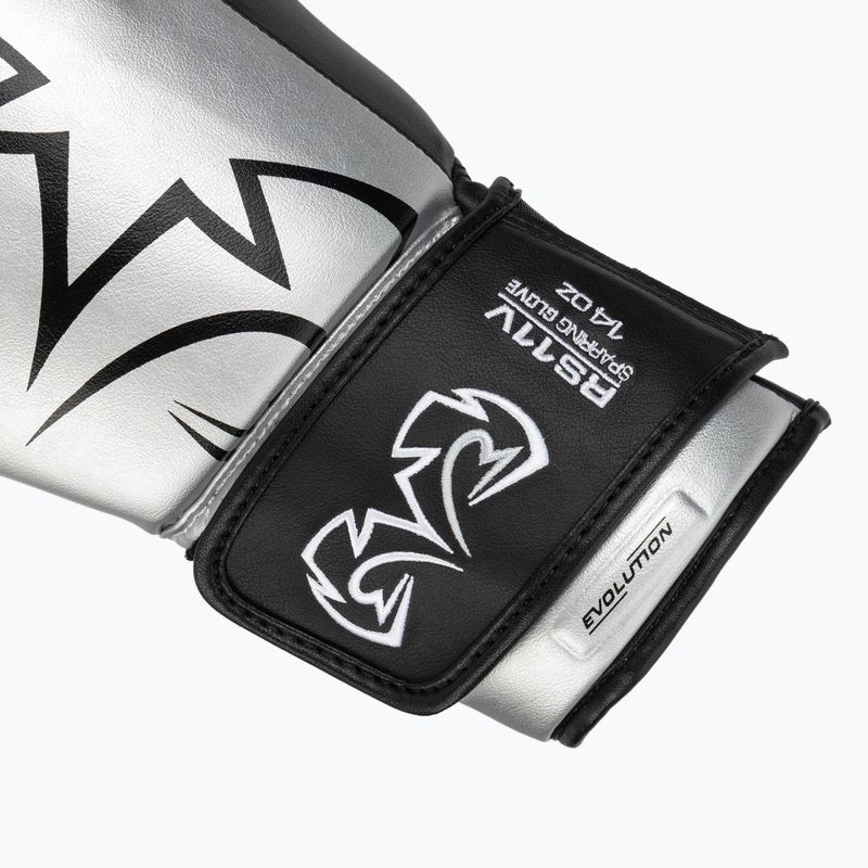 Rival RS11V Professional silver boxing gloves 6