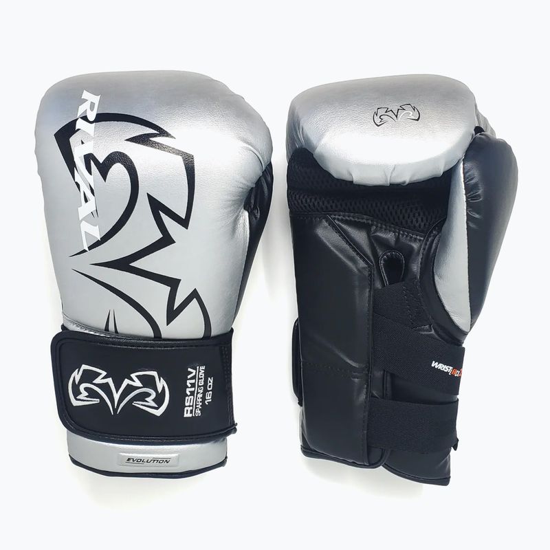 Rival RS11V Professional silver boxing gloves