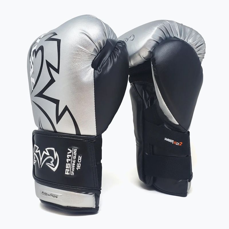 Rival RS11V Professional silver boxing gloves 2