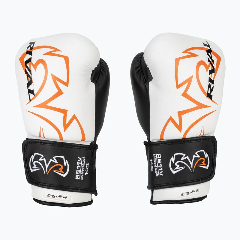 Rival RS11V Professional white boxing gloves 2