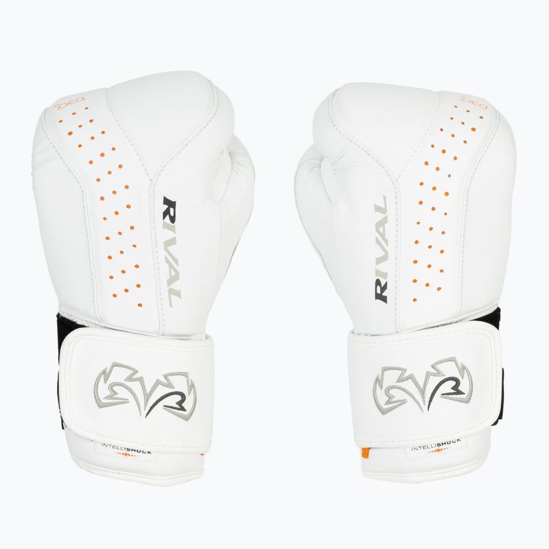 Rival RB10 Intelli-Shock Bag white boxing gloves 2