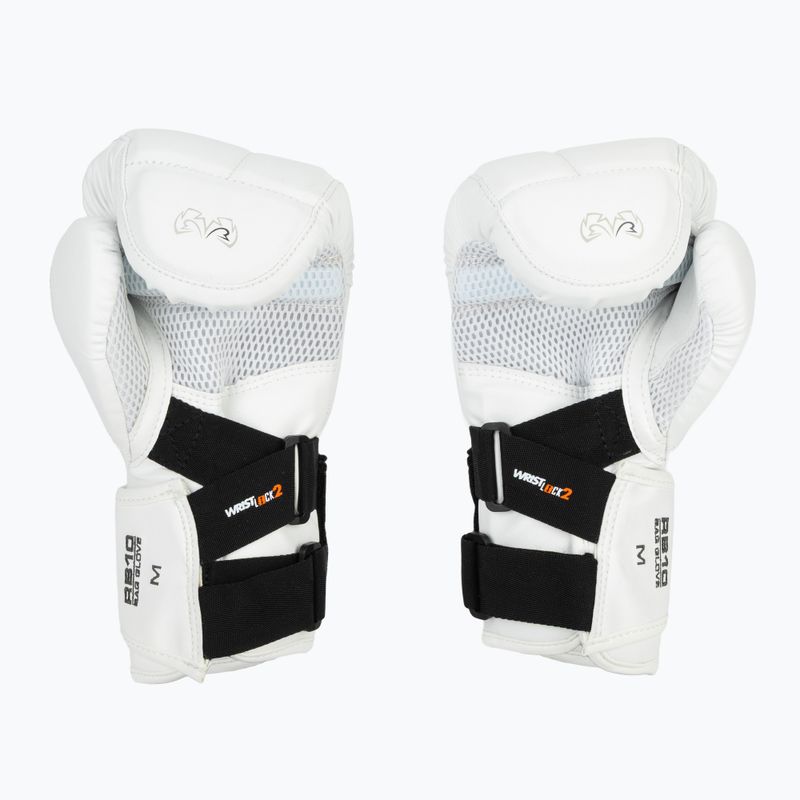 Rival RB10 Intelli-Shock Bag white boxing gloves 3
