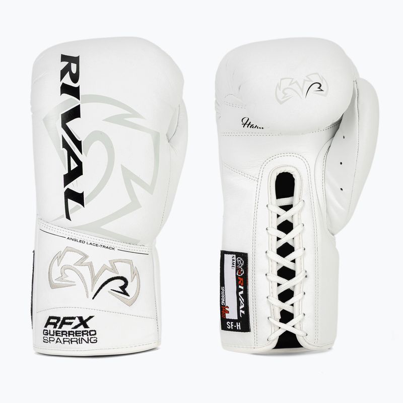 Rival RFX-Guerrero Sparring-SF-H white boxing gloves