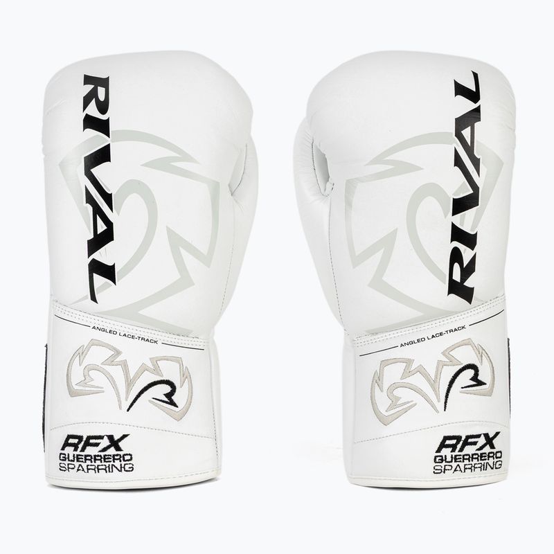 Rival RFX-Guerrero Sparring-SF-H white boxing gloves 2