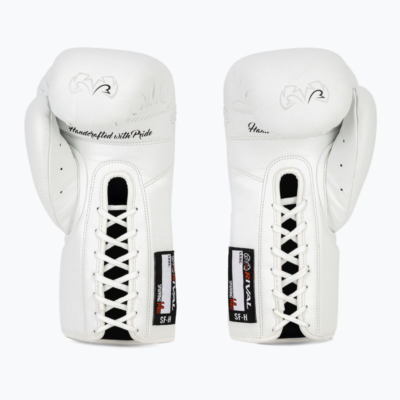 Rival RFX-Guerrero Sparring-SF-H white boxing gloves 4