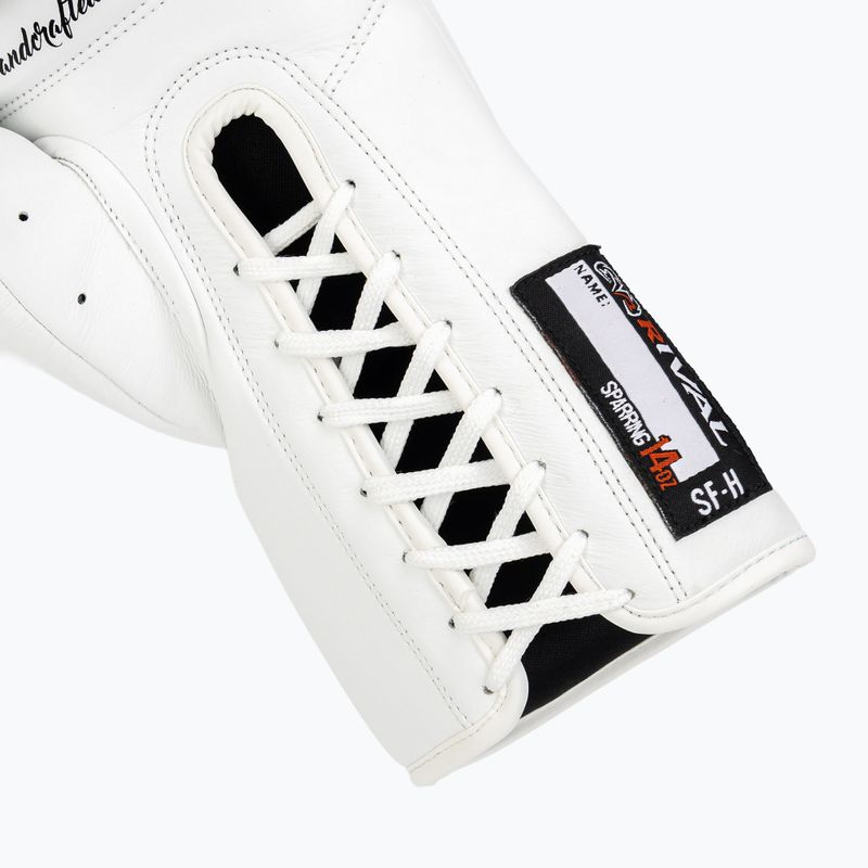 Rival RFX-Guerrero Sparring-SF-H white boxing gloves 6