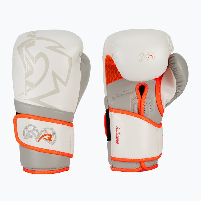 Boxing gloves Rival Impulse Sparring Gloves Gants white/orange