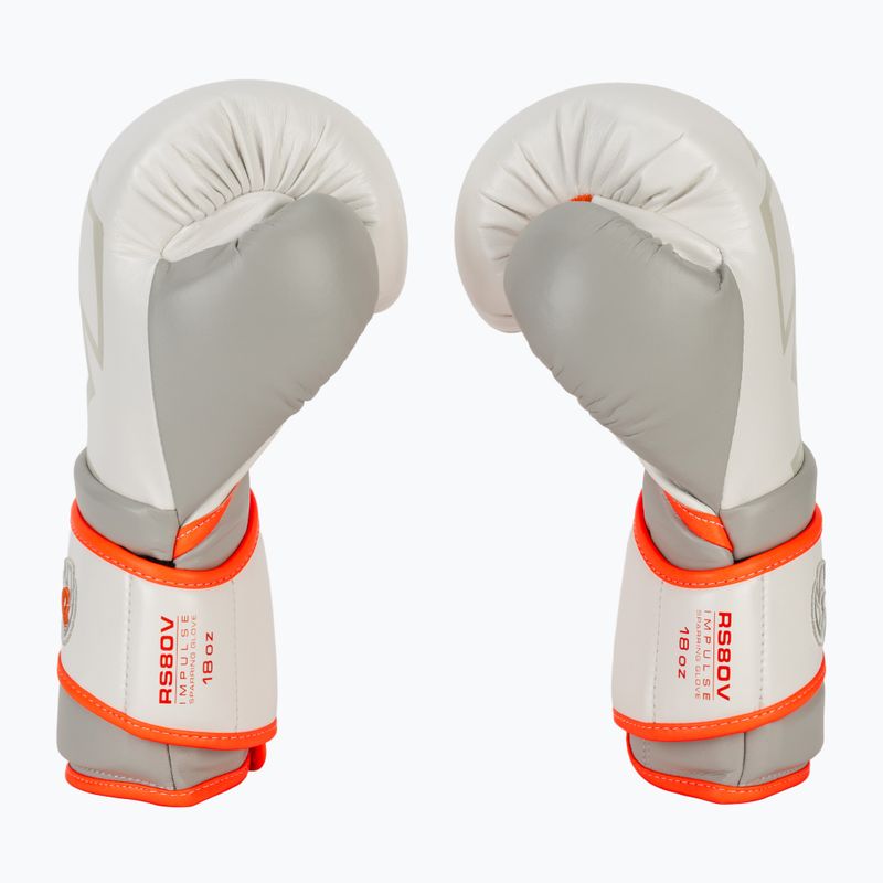 Boxing gloves Rival Impulse Sparring Gloves Gants white/orange 4